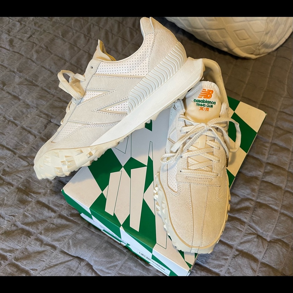 New Balance x Casablanca XC-72. Marshmallow with brilliant white.